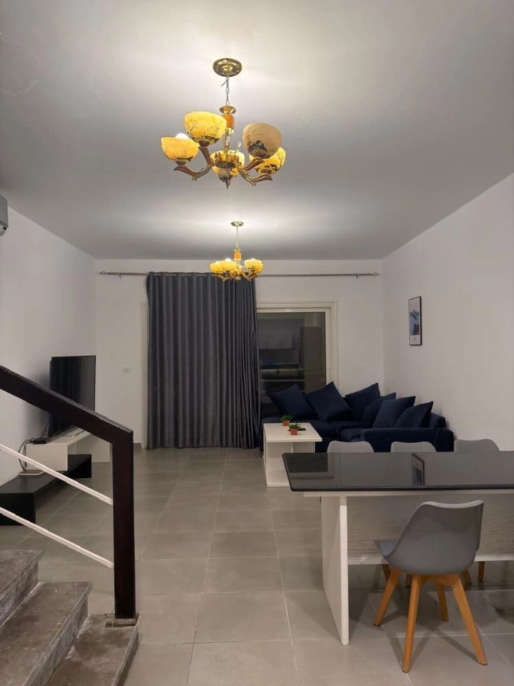 Chalet for Rent in Amwaj North Coast-Private Roof Pool View